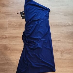 Sarin Mathews | Royal Blue One-Shoulder Dress | NWT